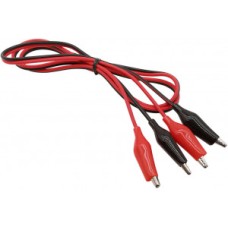 Подвійний кабель 28AWG з крокодилами (1м)