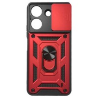 Чехол Xiaomi Poco C65, Redmi 13C, Armor Magnet CamShield, Красный