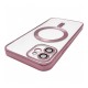 Чохол Apple iPhone 12, Metallic Full Camera Matte, MagSafe, Рожевий