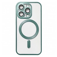 Чехол Apple iPhone 14 Pro, Metallic Full Camera Matte, MagSafe, Зеленый