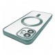 Чохол Apple iPhone 12, Metallic Full Camera Matte, MagSafe, Зелений