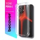 Чохол Tecno Pova 4, BeCover Anti-Shock, Прозорий