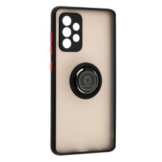 Чохол Xiaomi Redmi Note 9 5G, Redmi Note 9T, Goospery Ring Case, Чорний З Червоним, Чорний