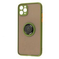 Чохол Apple iPhone 15 Plus, Goospery Ring Case, Khaki, Зелений