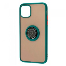 Чохол Apple iPhone 12, iPhone 12 Pro, Goospery Ring Case, Оливковий