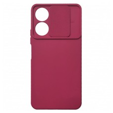 Чохол Xiaomi Poco C65, Redmi 13C, Soft TPU Armor CamShield, Wine Red, Червоний