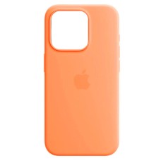 Чохол Apple iPhone 15, Original Soft Case, MagSafe, Помаранчевий