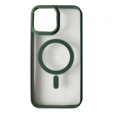 Чохол Apple iPhone 13, Cristal Case Guard, Dark Green, MagSafe, Зелений