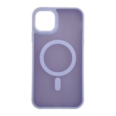 Чохол Apple iPhone 14, Stiff Cover Colorful Matte, Light Violet, MagSafe, Фіолетовий