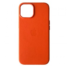 Чохол Apple iPhone 14 Pro Max, Leather Case Color, MagSafe, Помаранчевий