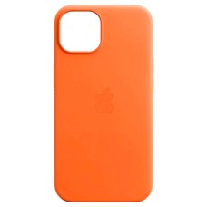 Чохол Apple iPhone 14, Leather Case Color, MagSafe, Помаранчевий