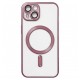 Чехол Apple iPhone 15, Metallic Full Camera Matte, MagSafe, Розовый