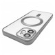 Чохол Apple iPhone 12, Metallic Full Camera Matte, MagSafe, Срібний