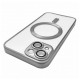 Чохол Apple iPhone 15, Metallic Full Camera Matte, MagSafe, Срібний