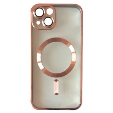 Чохол Apple iPhone 14, FIBRA Chrome, Rose Gold, MagSafe, Рожевий