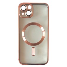 Чохол Apple iPhone 15 Plus, FIBRA Chrome, Rose Gold, Рожевий