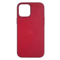 Чохол Apple iPhone 12, iPhone 12 Pro, Leather Case Color, MagSafe, Бордовий