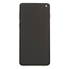 Дисплей Samsung G973 Galaxy S10, з сенсором, з рамкою, Amoled, Чорний