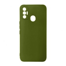 Чохол Tecno Spark 7, Soft Silicone Case Full, Хакі, Зелений