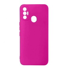 Чохол Tecno Spark 7, Soft Silicone Case Full, Малиновий