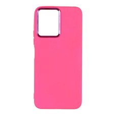 Чохол Xiaomi Redmi 9a, Silicone Cover Metal Frame, Shiny Pink, Рожевий