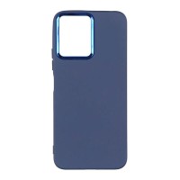 Чехол Xiaomi Redmi 12, Silicone Cover Metal Frame, Dark Blue, Синий