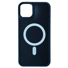 Чохол Apple iPhone 14 Plus, Matte Guard, Dark Blue, MagSafe, Синій