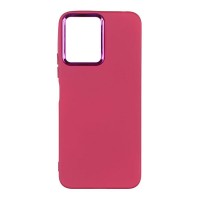 Чехол Xiaomi Redmi 12, Silicone Cover Metal Frame, Maroon, Бордовый