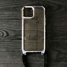 Чохол Apple iPhone 14, Rope Clear Camera Frame, Чорний