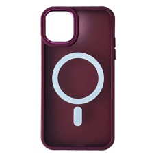 Чохол Apple iPhone 14, Matte Guard, Marsala, MagSafe, Бордовий