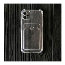 Чохол Apple iPhone 12 Pro Max, Silicone Card Case, Прозорий