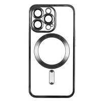 Чехол Apple iPhone 15 Pro Max, Metallic Full Camera, MagSafe, Черный