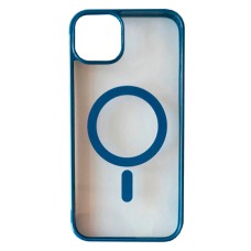 Чохол Apple iPhone 14, Cristal Case Guard, Navy Blue, MagSafe, Синій