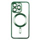 Чехол Apple iPhone 15, Metallic Full Camera, MagSafe, Зеленый