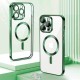 Чехол Apple iPhone 15, Metallic Full Camera, MagSafe, Зеленый