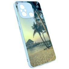 Чохол Xiaomi Redmi Note 9, Marble and Pattern Glass Case, Beach, Малюнок