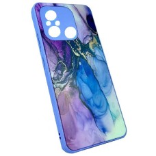 Чохол Samsung A225 Galaxy A22, M225 Galaxy M22, M325 Galaxy M32, Marble and Pattern Glass Case, Purple Quartz, Малюнок