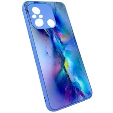 Чохол Samsung A515 Galaxy A51, Marble and Pattern Glass Case, Purple Marble, Малюнок