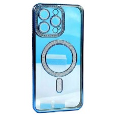 Чохол Apple iPhone 13 Pro, Diamond Bling Case, MagSafe, Блакитний