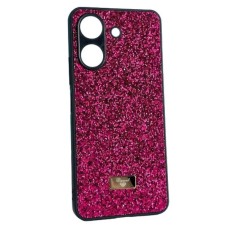 Чохол Xiaomi Redmi 10C, Bling Grainy Diamond Separate Camera, Бордовий