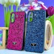 Чохол Samsung A525 Galaxy A52, Bling Grainy Diamond Separate Camera, Синій