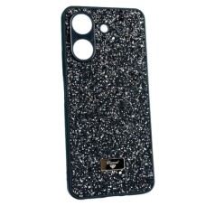 Чохол Xiaomi Redmi 10C, Bling Grainy Diamond Separate Camera, Графітовий
