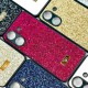 Чохол Xiaomi Redmi 9, Bling Grainy Diamond Separate Camera, Бордовий