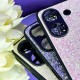 Чохол Xiaomi Redmi 9, Bling Grainy Diamond Separate Camera, Бордовий