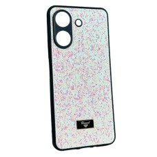 Чохол Xiaomi Redmi 10C, Bling Grainy Diamond Separate Camera, Рожевий