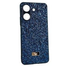 Чохол Xiaomi Redmi 10C, Bling Grainy Diamond Separate Camera, Синій