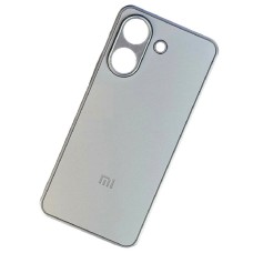 Чохол Xiaomi Redmi Note 11, Redmi Note 11S, Matte Logo Chrome, Сірий