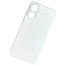 Чохол Xiaomi Redmi 12C, Matte Logo Chrome, Білий