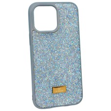 Чохол Apple iPhone 14, Swarovski Diamonds, Блакитний