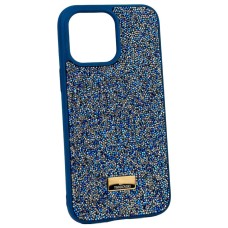 Чохол Apple iPhone 12, iPhone 12 Pro, Swarovski Diamonds, Синій